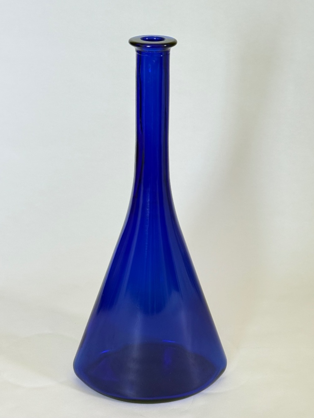 VINTAGE FUTURO Cobalt Blue Glass Bottle Vase